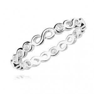 Inel argint infinit cu pietre DiAmanti Z1070AR_W-DIA (Argint 925‰ 1,5 g.)